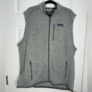 Patagonia Gray Full-Zip Fleece Vest